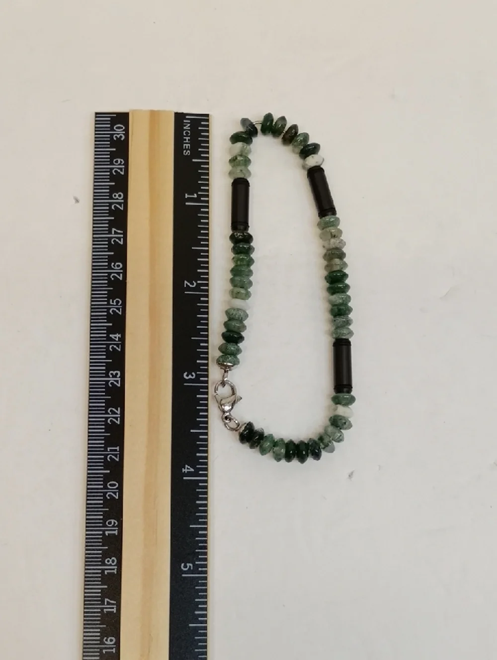 Beaded Bracelet Set Natural Stone Wood Stretch Stack Boho Layered 3 Piece